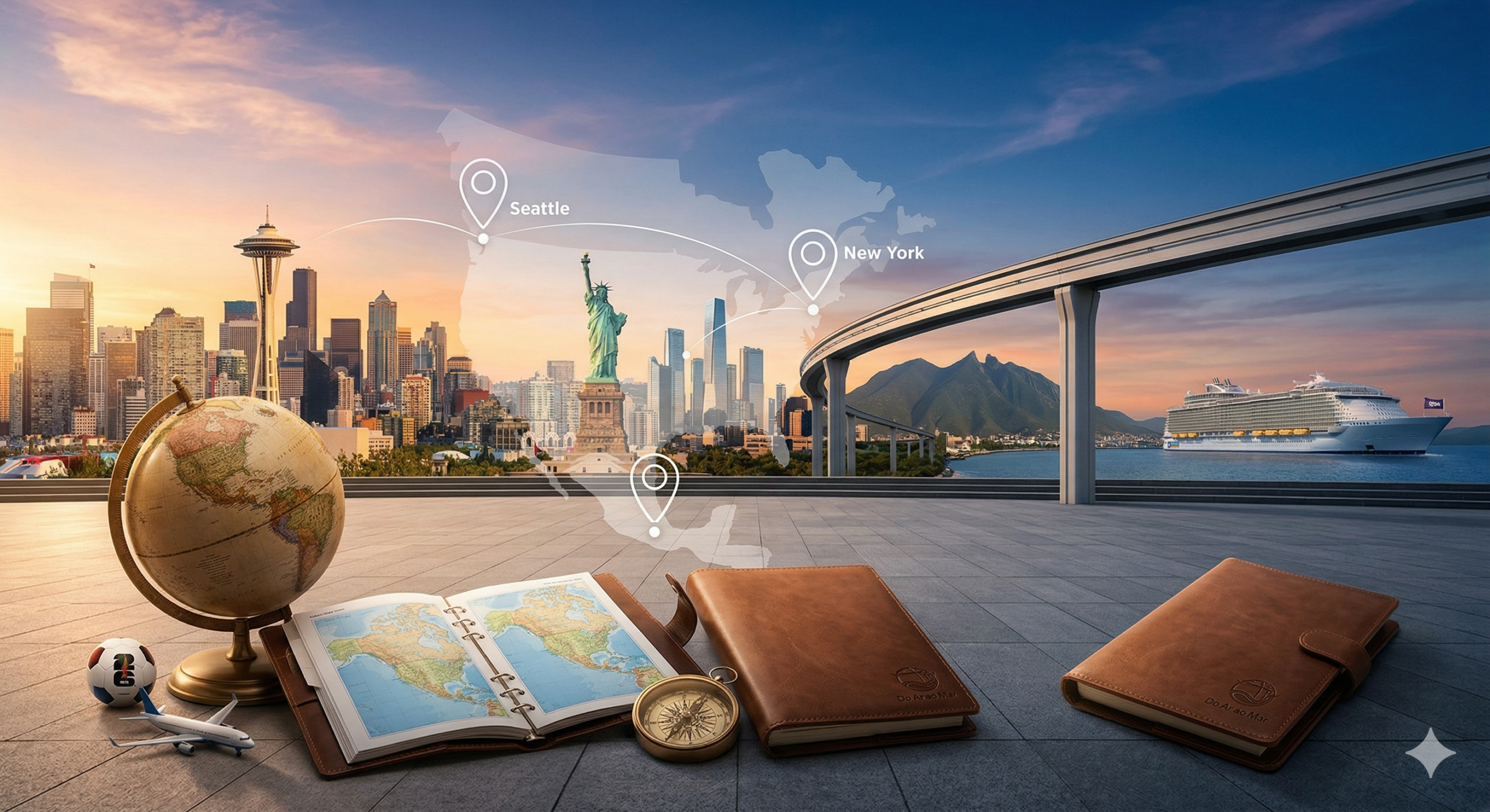 Imagem ilustrativa das cidades-sede da Copa do Mundo 2026 no Canadá para viajantes brasileiros