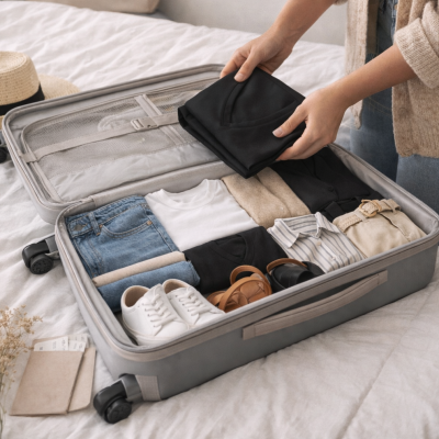 Como arrumar a mala com o método sudoku