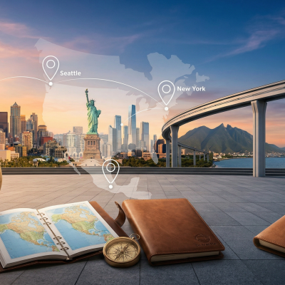 Imagem ilustrativa das cidades-sede da Copa do Mundo 2026 no Canadá para viajantes brasileiros