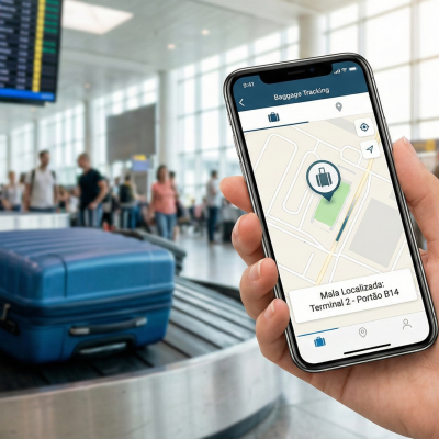 Aplicativo de rastreio da mala em tempo real